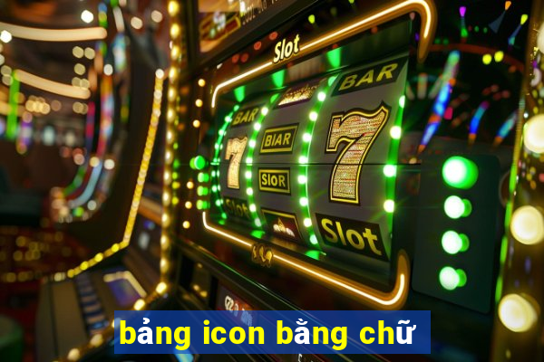 bảng icon bằng chữ