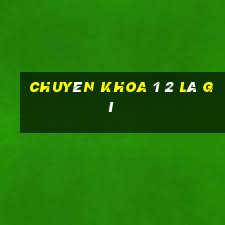 chuyên khoa 1 2 là gì