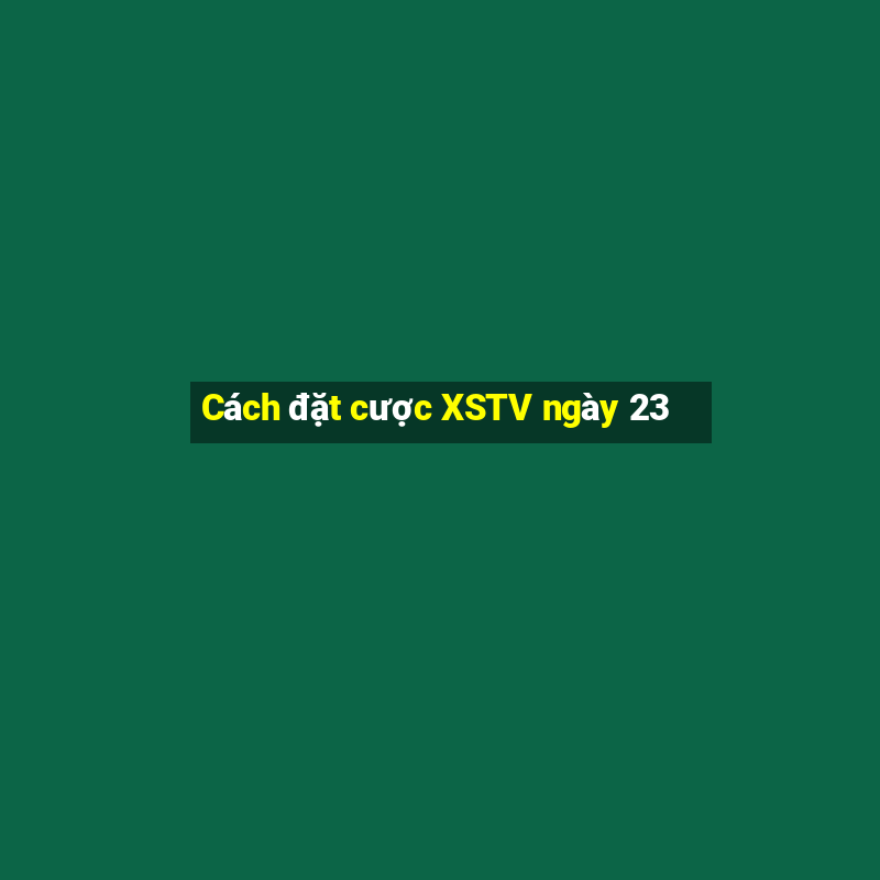 Cách đặt cược XSTV ngày 23