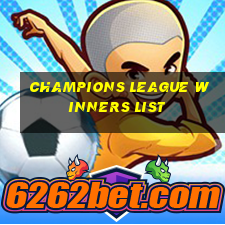 champions league winners list