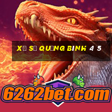 xổ số quảng bình 4 5