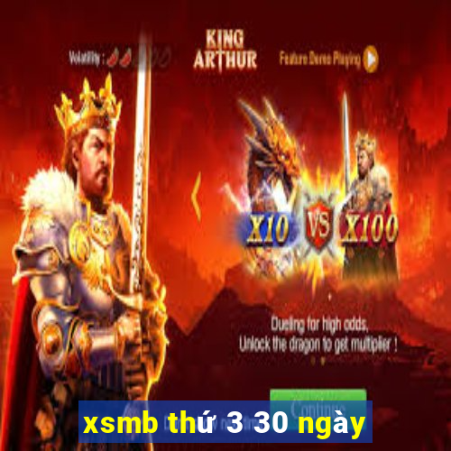 xsmb thứ 3 30 ngày