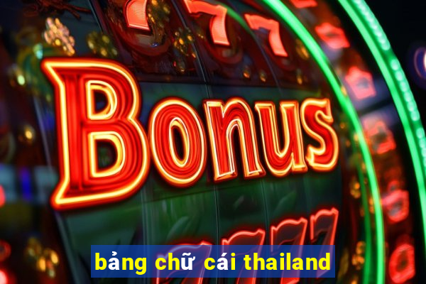 bảng chữ cái thailand