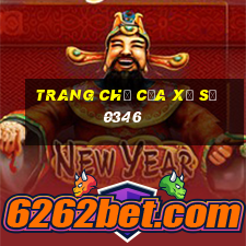 Trang chủ của xổ số 0346