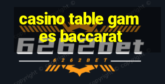 casino table games baccarat