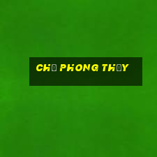 chữ phong thủy