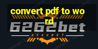 convert pdf to word