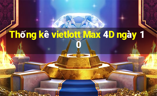 Thống kê vietlott Max 4D ngày 10