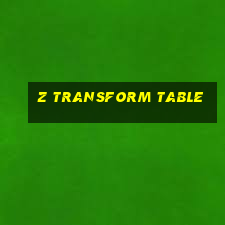 z transform table