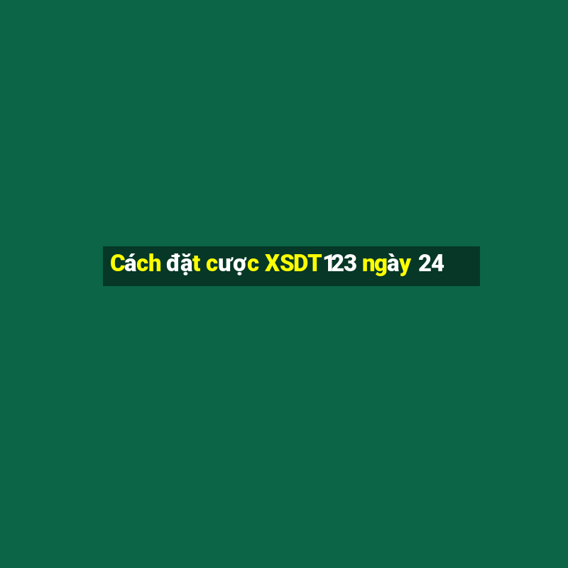 Cách đặt cược XSDT123 ngày 24