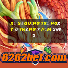 xổ số quảng trị ngày 6 tháng 7 năm 2003