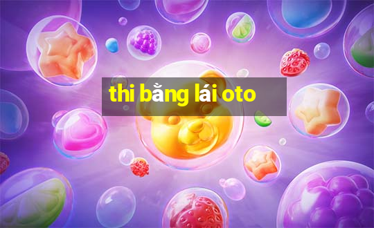 thi bằng lái oto